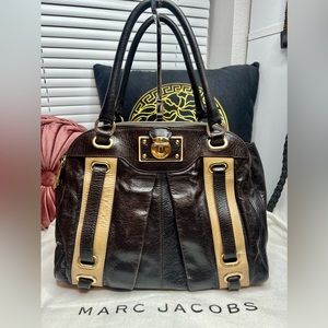 Marc Jacobs Dark Brown and Cream Satchel